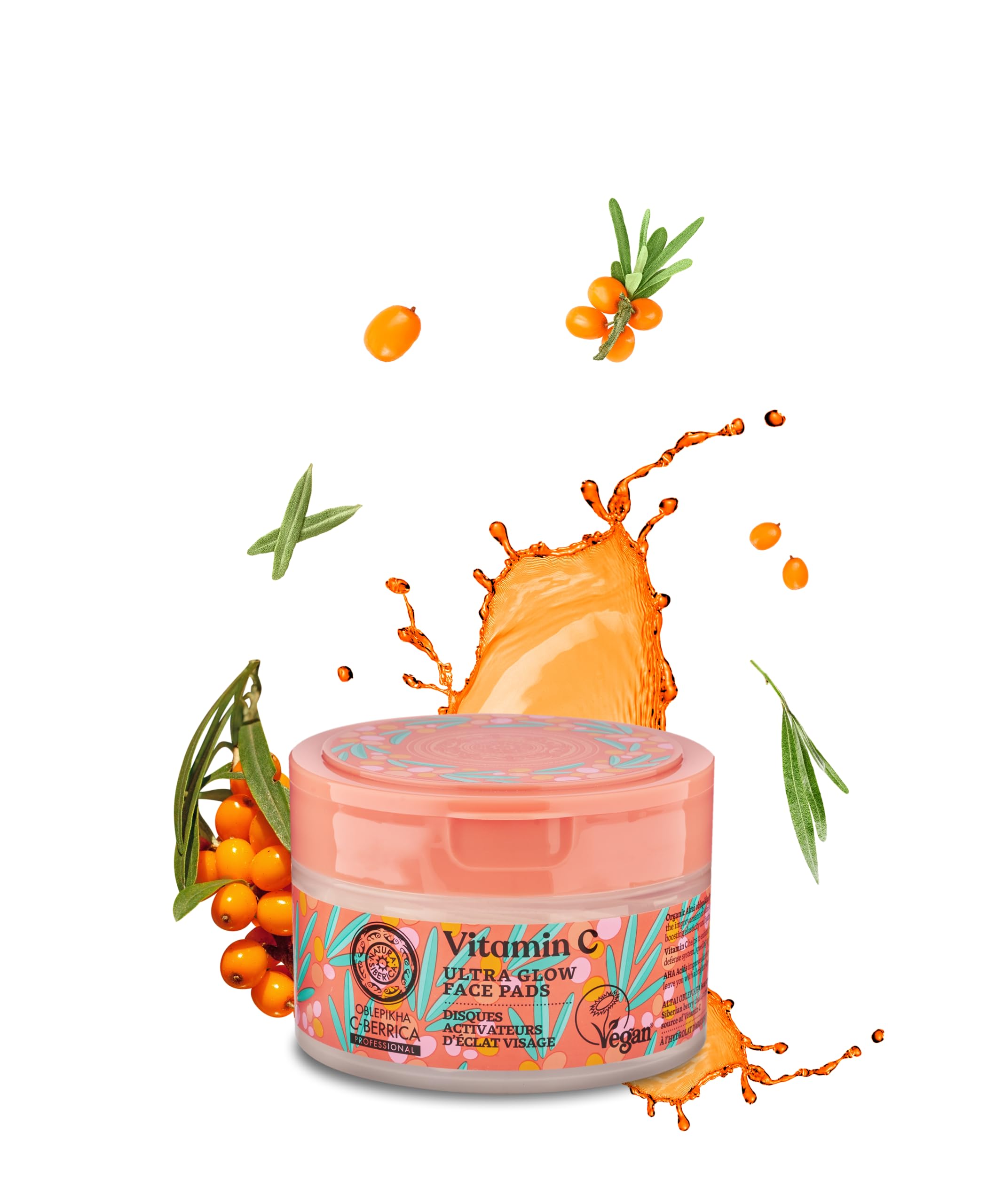 Natura Glow Dischetti Esfolianti Antiossidanti con Vitamina C – 20 pz | Pelle Luminosa e Morbida
