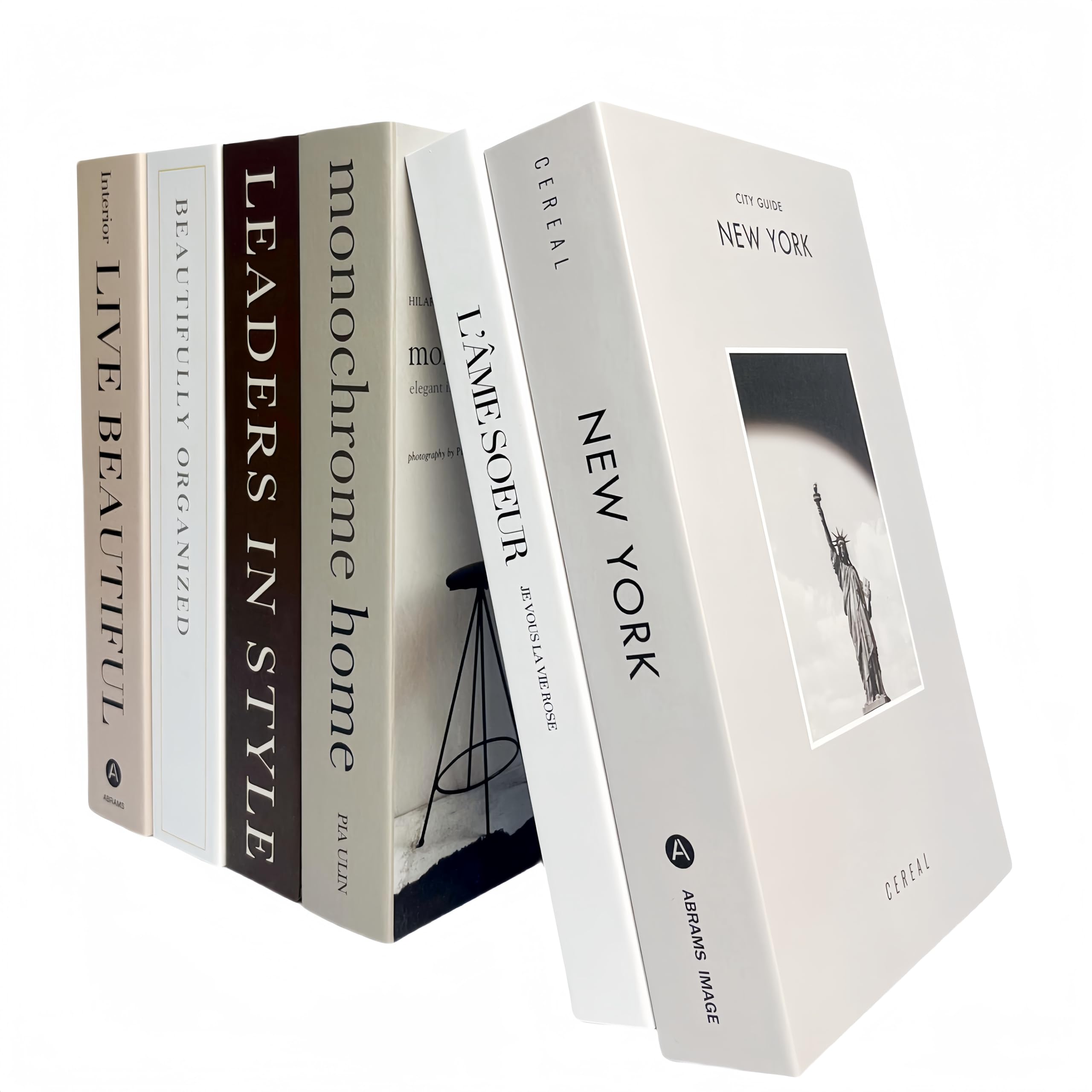 Confezione da 6 libri decorativi | Libri finti per la decorazione della casa | Libri da tavolino con copertina rigida | Ediactcyl Faux Art Decor Books for Farmhouse (M57)