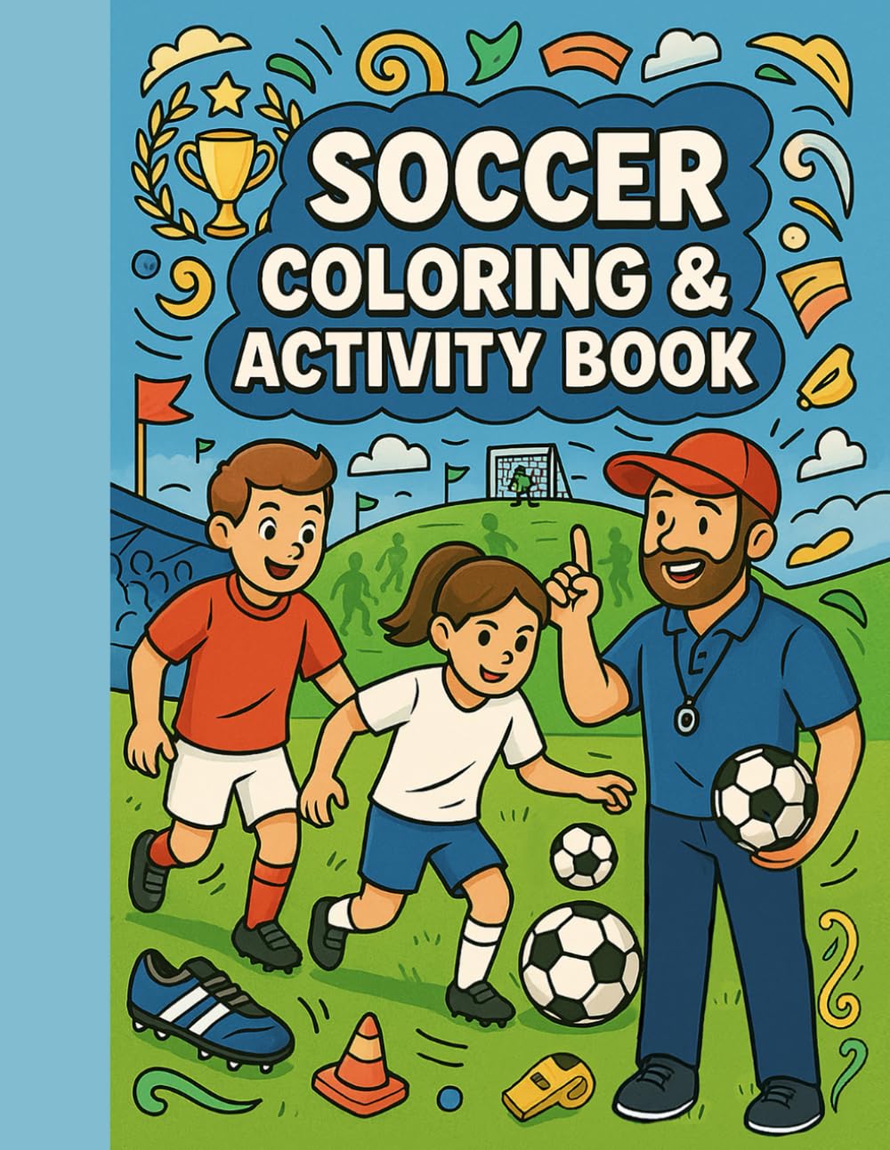 Soccer coloring & activity book