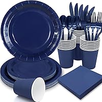 Vista 27 de 168 Piezas Platos y Servilletas de Papel Rosa Claro, Juego de Platos Desechables Rosa con Utensilios Sirve 24 Invitados para Baby Shower Graduación