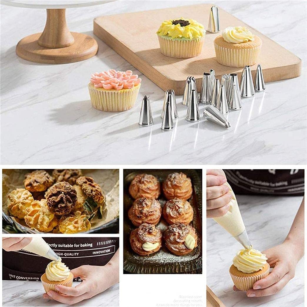 Juego de tocadiscos para tartas de 21 piezas, suministros de decoración para tartas, materiales respetuosos con el medio ambiente, ligeros y duraderos, fáciles de limpiar