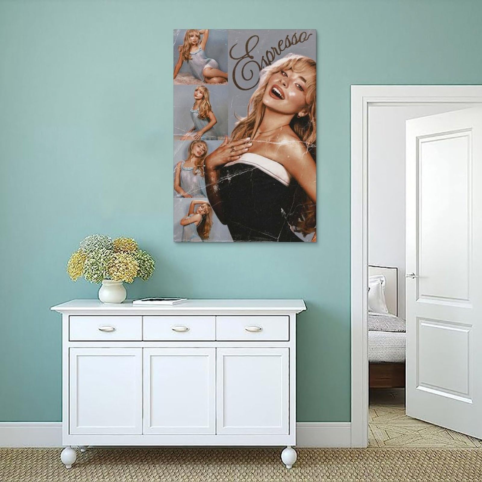 額装品/Ghost of/メリケ・エストナ/アート/ポスター/インテリア Mindens Sabrina Poster Carpenter Espresso Music Collage Vingtage