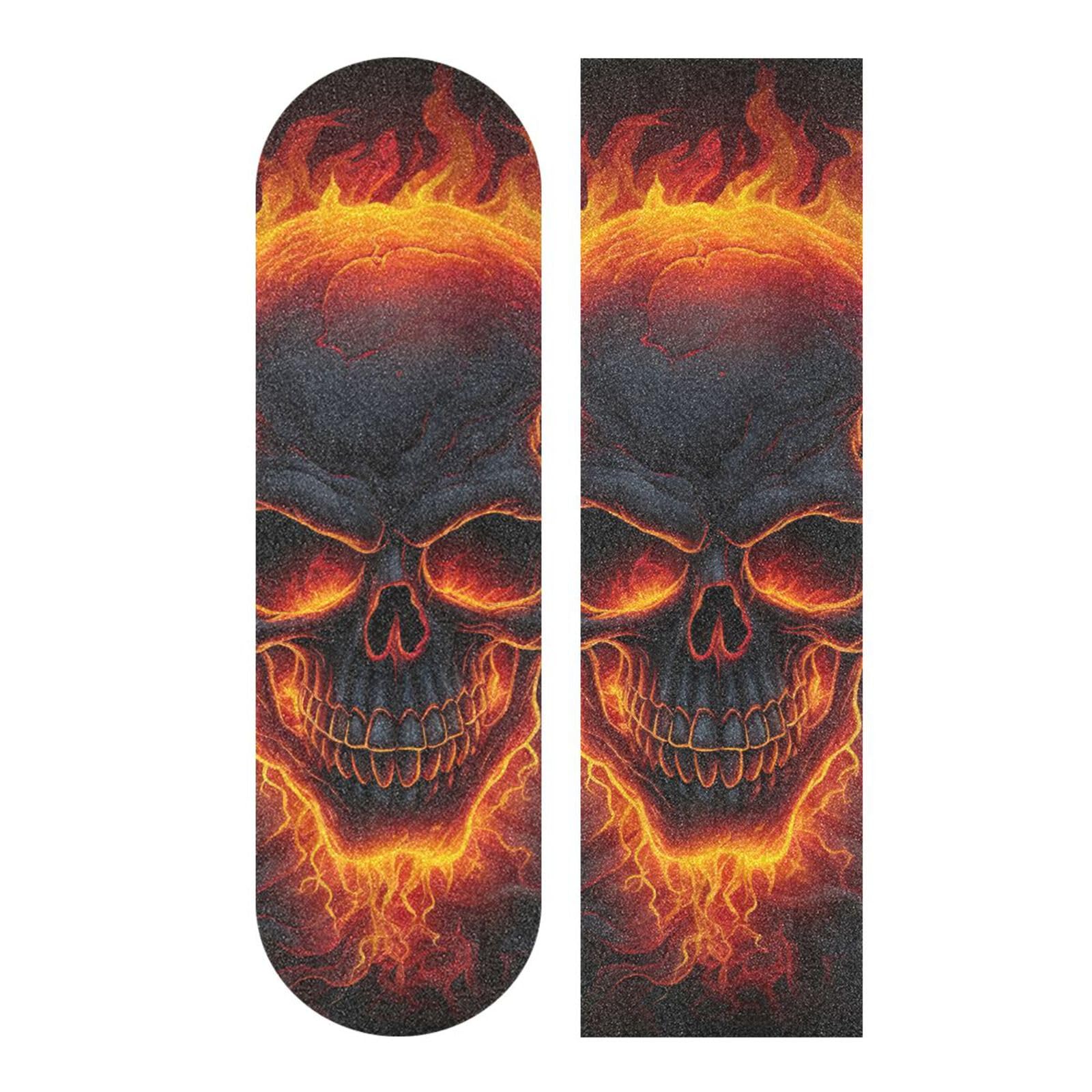SDMKA Flames Skulls Skateboard Grip Tape 9