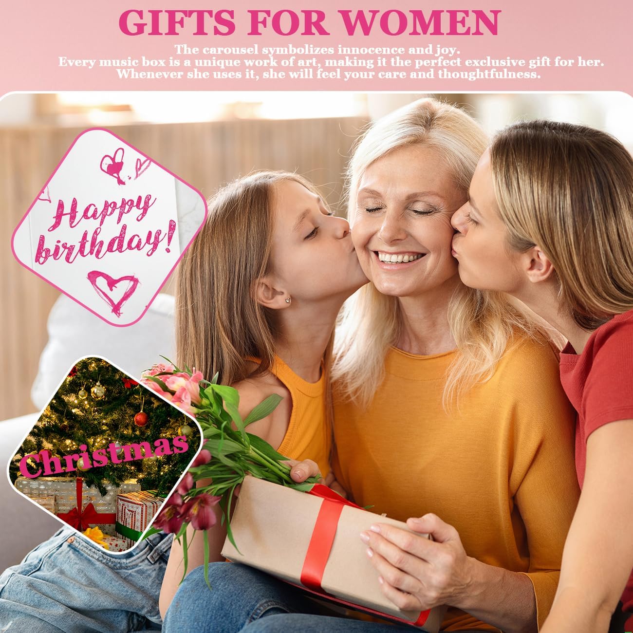 Cat Lover Music Box Birthday Gifts for Women Girls Friend Sister Daughter, Christmas Xmas Valentine Granddaughter Music Box Gifts for Cat Lovers for Women