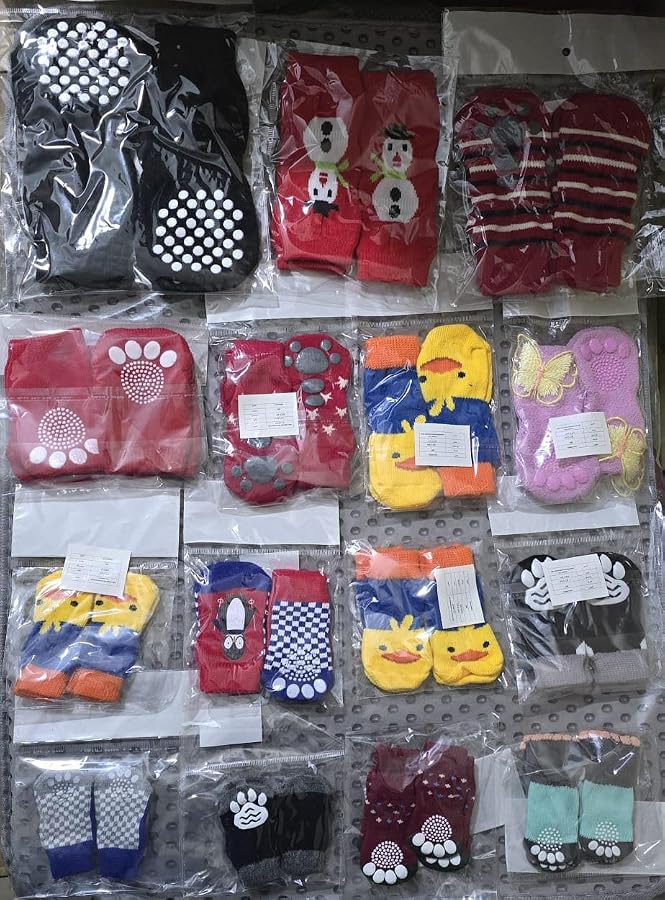 Small Pet Socks 2.5 * 6 for Small Dogs Cats Non Slip Socks Protect Your Pet Paw 3 Pack