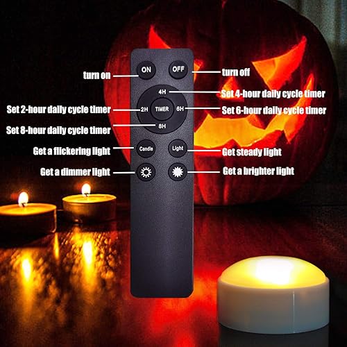 Miniatura 7 de Paquete de 2 velas LED de Halloween a pilas de 3 x 4 pulgadas, diseño de calavera de murciélago, velas parpadeantes sin llama de plástico con