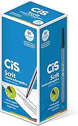 Caneta Esferográfica 0.7mm, CiS, Scrit 0,7 53.0500, Preto, 50 Unidades