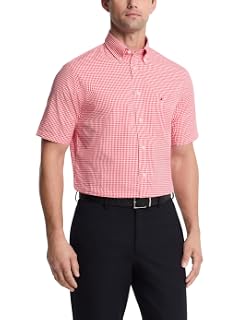 Tommy Hilfiger Adaptive Camisa de manga corta con botones para hombre