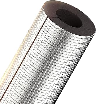 Self Adhesive Foam Pipe Insulation, Pipe Insulation Freeze Protection Pipe Insulation Wrap, Rubber Pipe Insulation With Aluminum Foil, Outdoor Pipe Insulation Cover, ID 20mm-108mm, Length 0.95m  Col