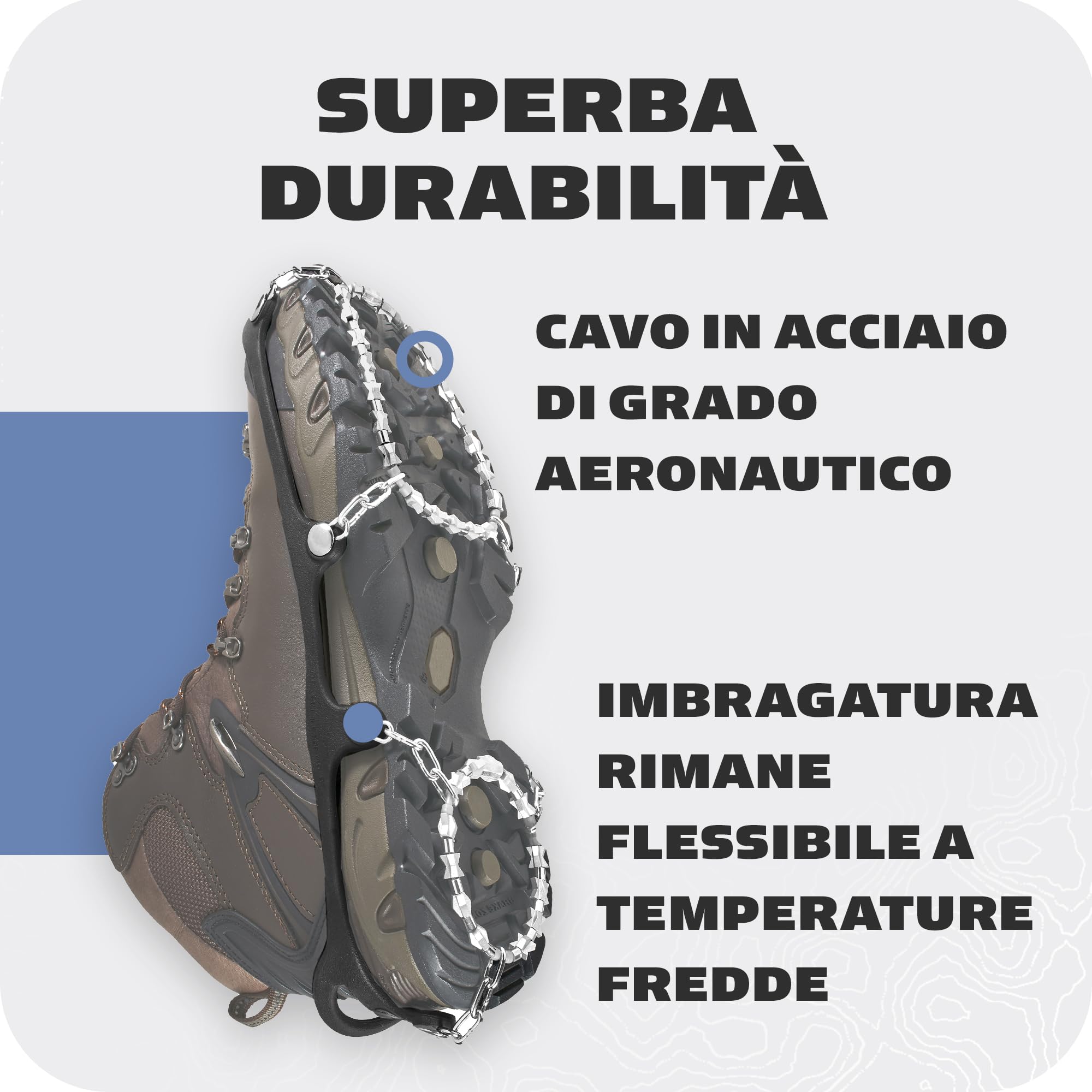 YakTrax Catene Diamond Grip Tacchetti da Escursionismo a trazione Pesante, Maglie saldate TIG durevoli, forniscono trazione su Ghiaccio e Neve, Nero,
