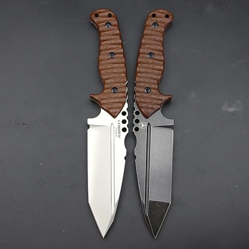 Miniatura 4 de LENGREN Cuchillo pesado Sleipner de acero de espiga completa de 10.7 pulgadas, hoja fija, cuchillo táctico de campamento al aire libre, mango de