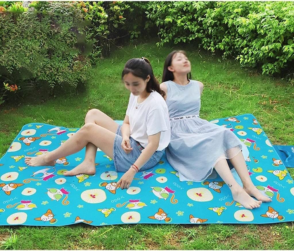 Koc Piknikowy Mata Piknikowa Przenośny koc piknikowy Wodoodporna, piaskowa, trwała składana mata Oxford na rodzinne kempingi na trawie Koc Plażowy Do Parku(E/200x200cm)