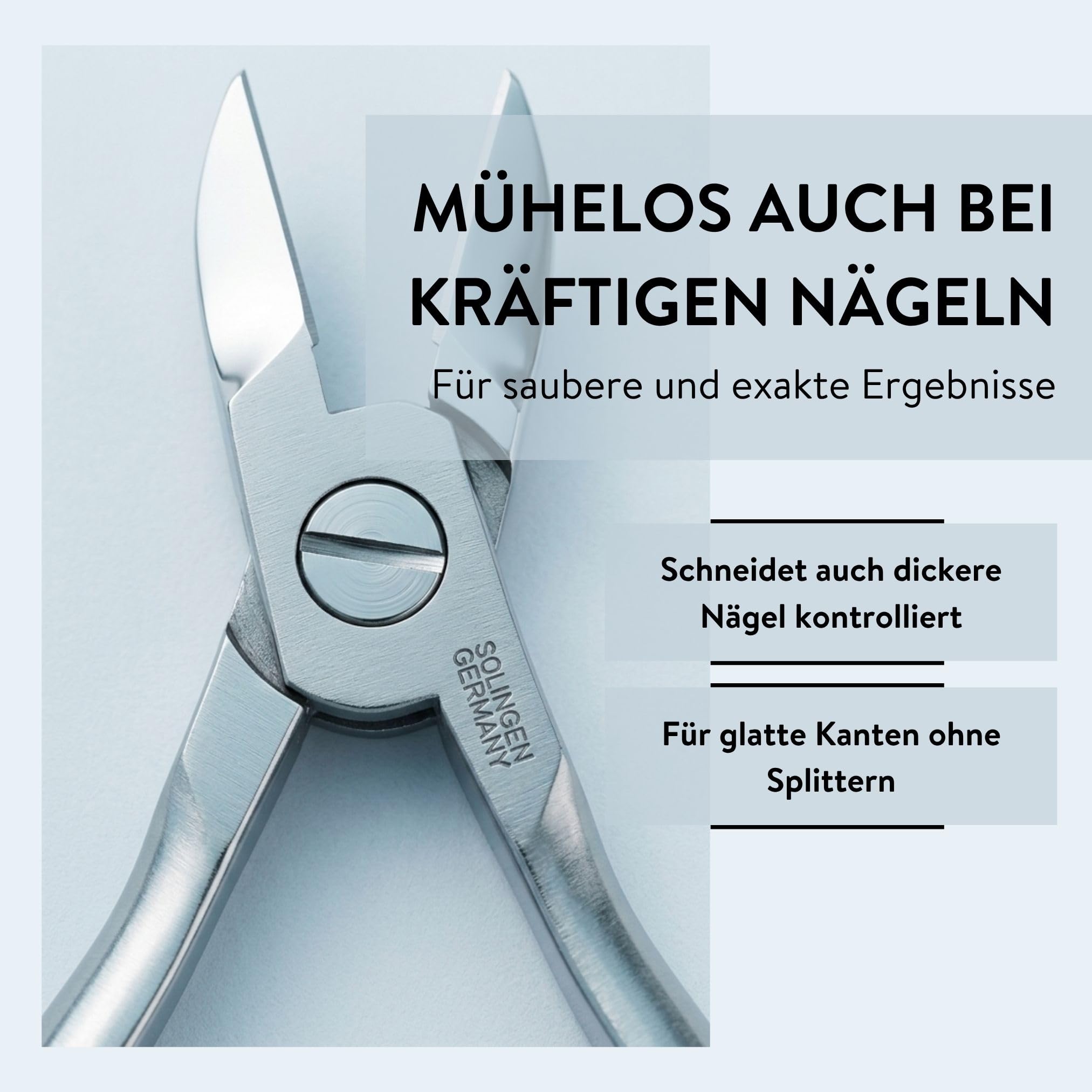 PARSA Beauty Tronchesina professionale per accorciare le unghie di mani e piedi senza sforzo, veloce e preciso, Made in Solingen Germany