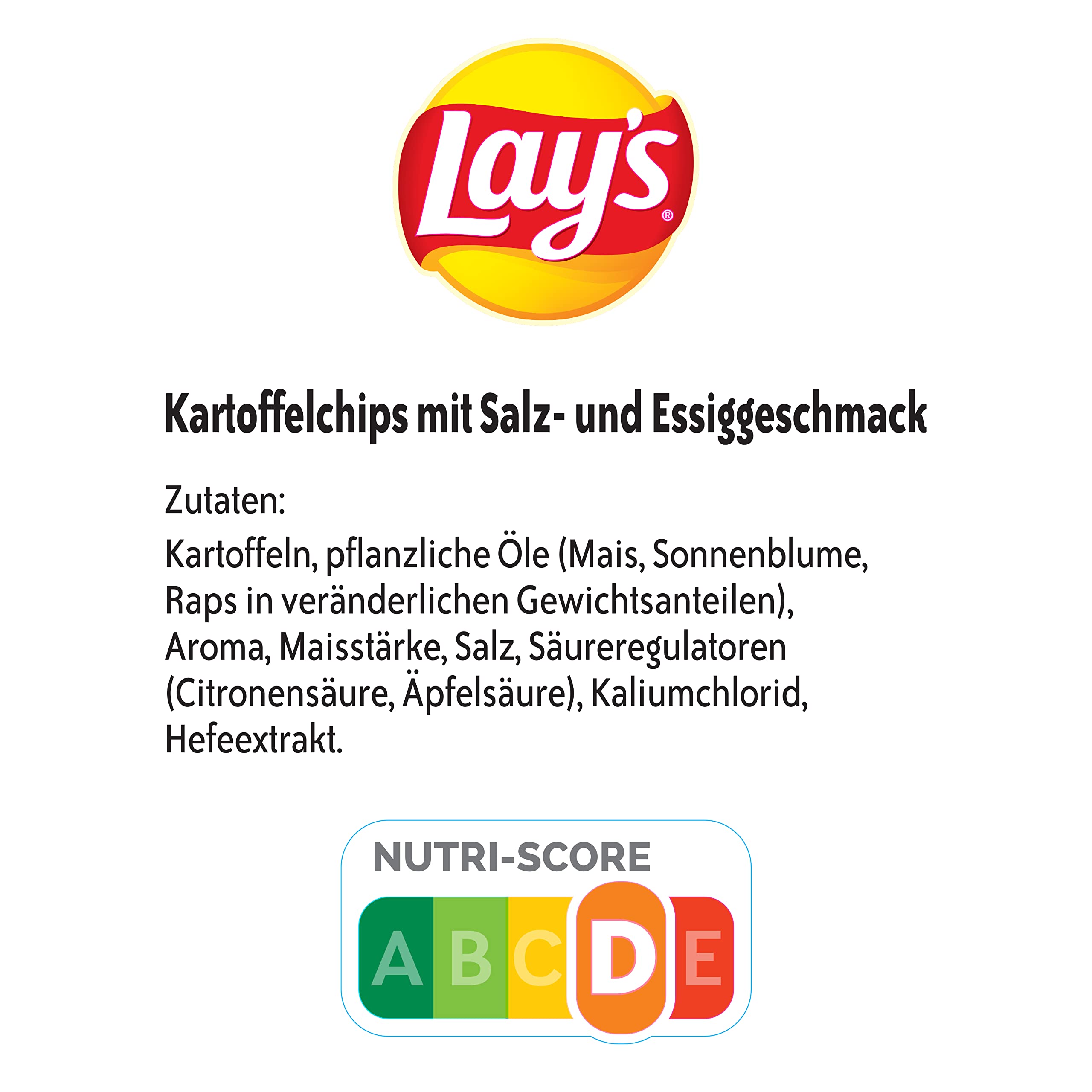Lay's Salt & Vinegar – Knusprig gewürzte Kartoffelchips für eine gelungene Party, 1 x 150 g – Ansicht 3