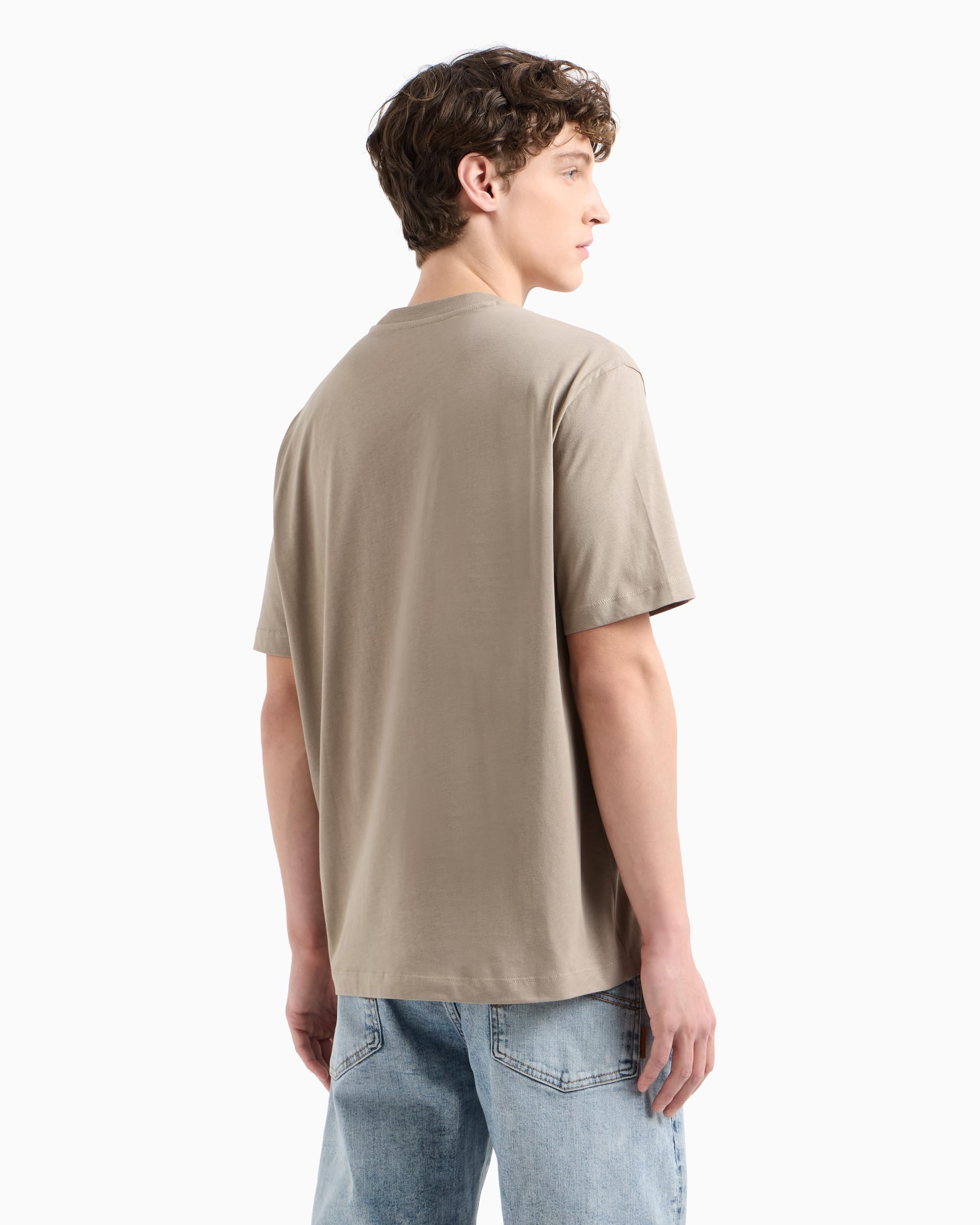 Armani Exchange Utility Edge, Sustainable, Emboidered Logo Camiseta Hombre