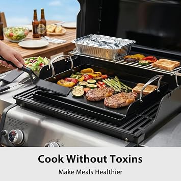 Utheer Griddle Kit, 17 x 13 Inch Nano Ceramic Nonstick Flat Top