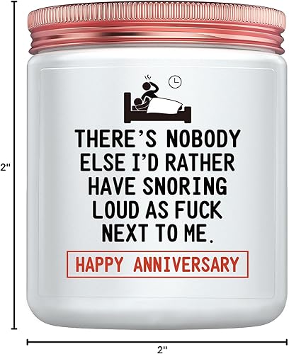 Vista 8 de Divertidas velas de aniversario para ella y él – Humorístico novio romántico, novia, marido, esposa, regalo de aniversario de boda, aroma a lavanda
