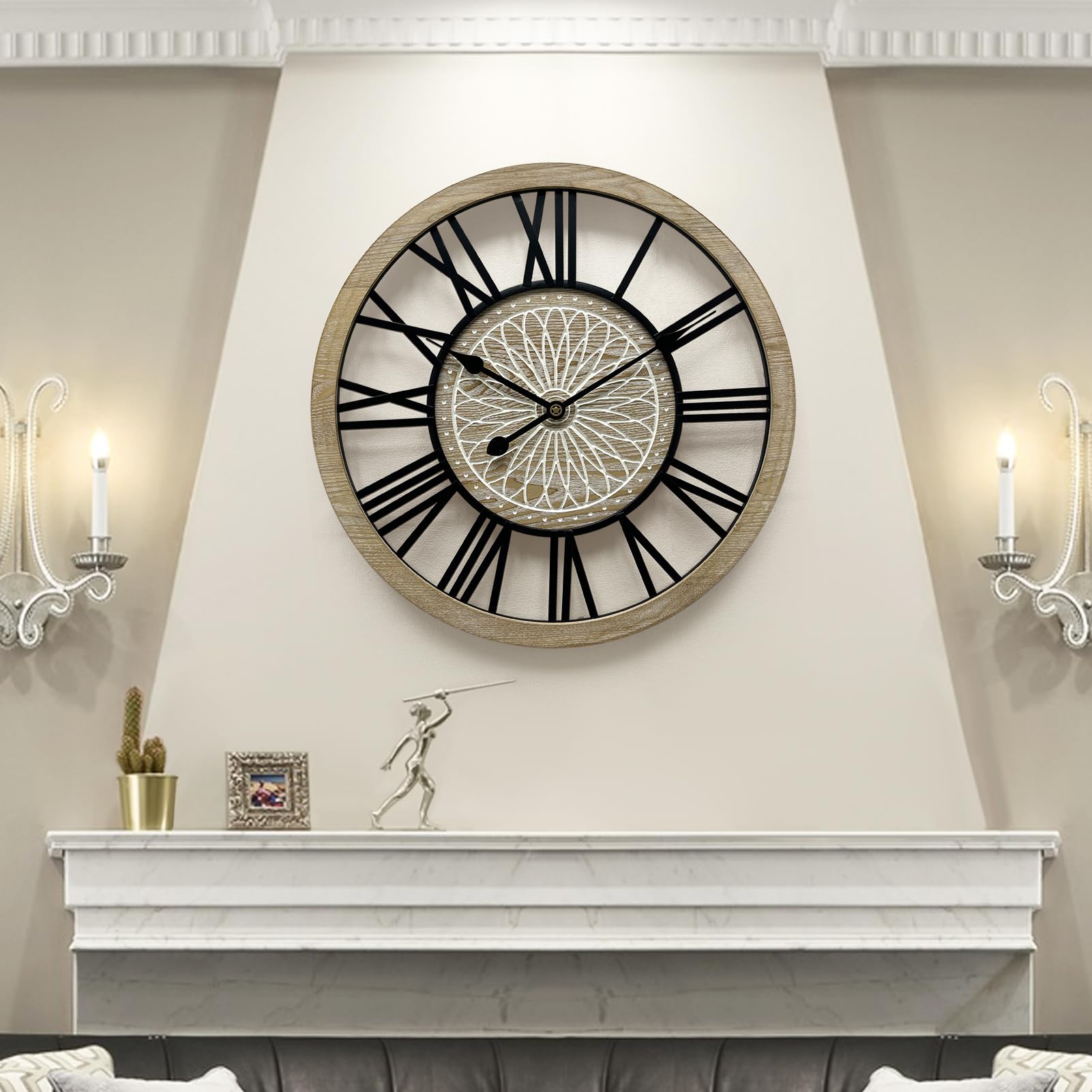 インテリア時計 vintage papa Amazon.co.jp: 壁掛け時計、ローマ数字 アート ビンテージ 壁掛け時計