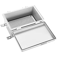 Vista 15 de Waterproof Electrical Junction Box IP67 ABS Plastic Enclosure with Hinged Cover with Mounting Plate, Wall Brackets