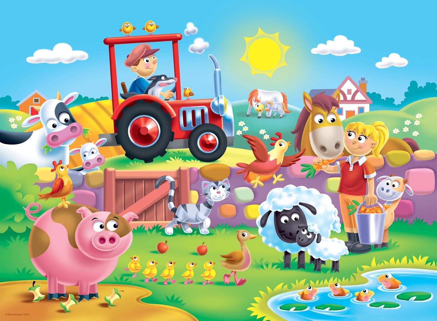 Ravensburger My First Puzzle — Fun on The Farm 16 Piece Jigsaw Puzzle for Kids - Every Piece is Unique, Pieces Fit Together Perfectly