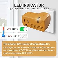 Vista 6 de MAXKOSKO Freeze Thermostatically Controlled Outlet，Automatically Turn On Below 38 °F and Off Over 50 °F