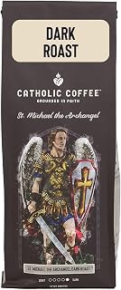 Catholic Coffee St. Michael | Dark Roast Ground Coffee – Almond & Citrus Notes | 12oz Bag – Premium Catholic Gift Inspired by the Defender of Heaven