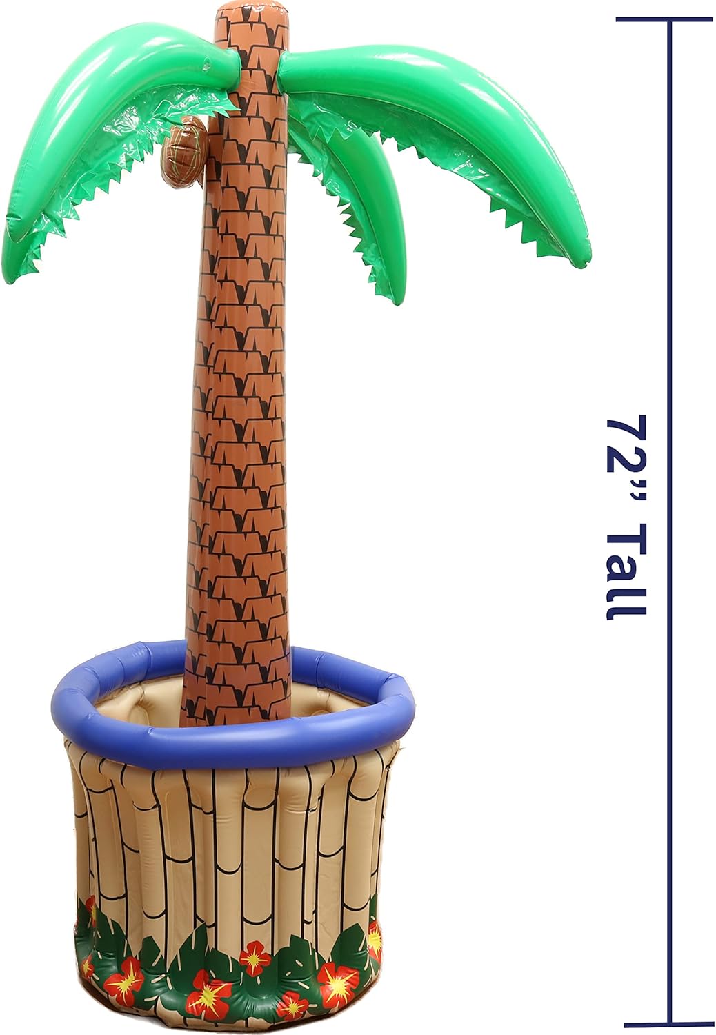 GIFTEXPRESS 72" Inflatable Palm Tree Cooler, Tropical Hawaiian Theme Party Décor, Perfect for Pool Party Summer BBQ Party and Luau Party, 6 Feet Inflatable Bar Cooler for Tropical Party Decorations