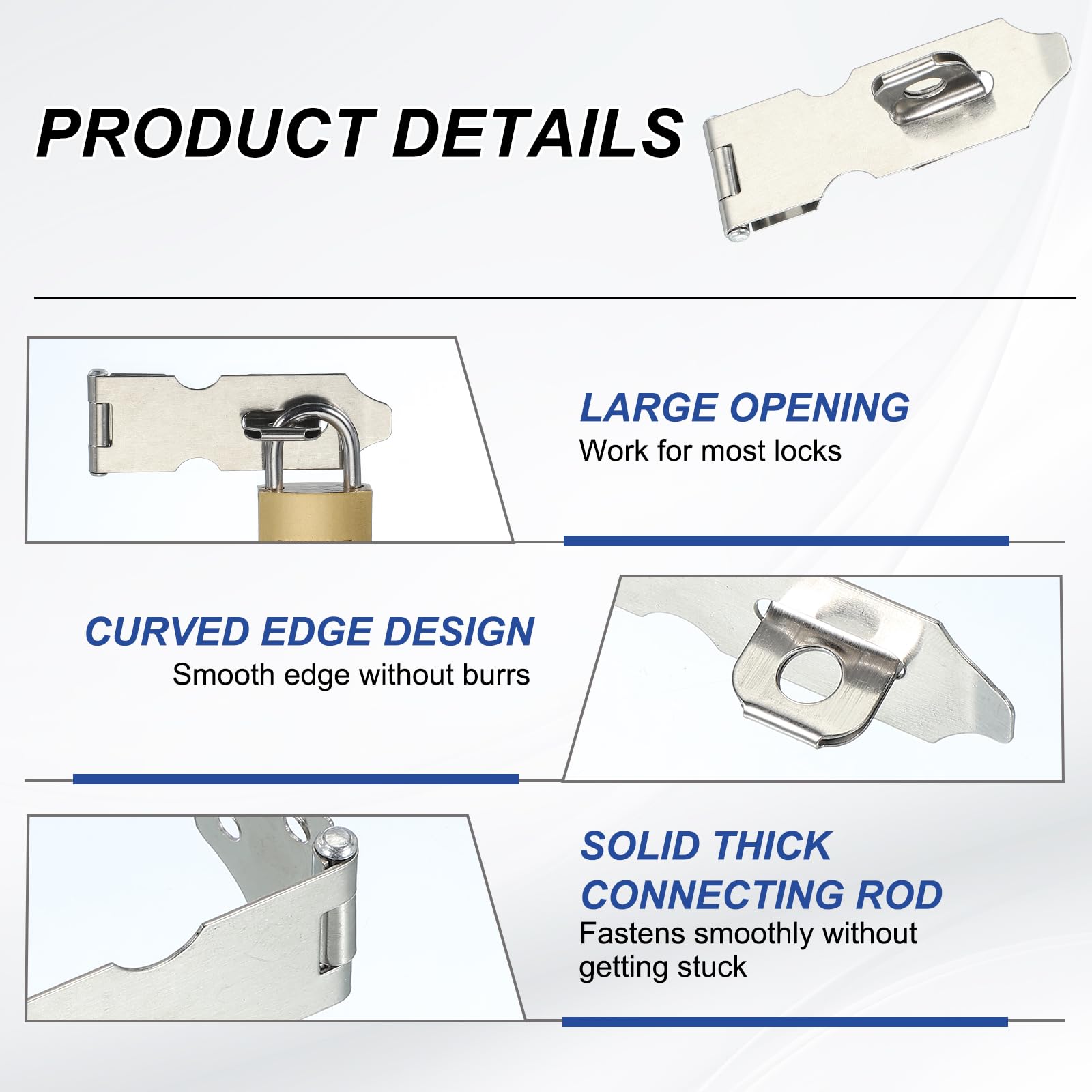 PATIKIL 2.5 Inch Door Lock Hasp Latch - Image 3