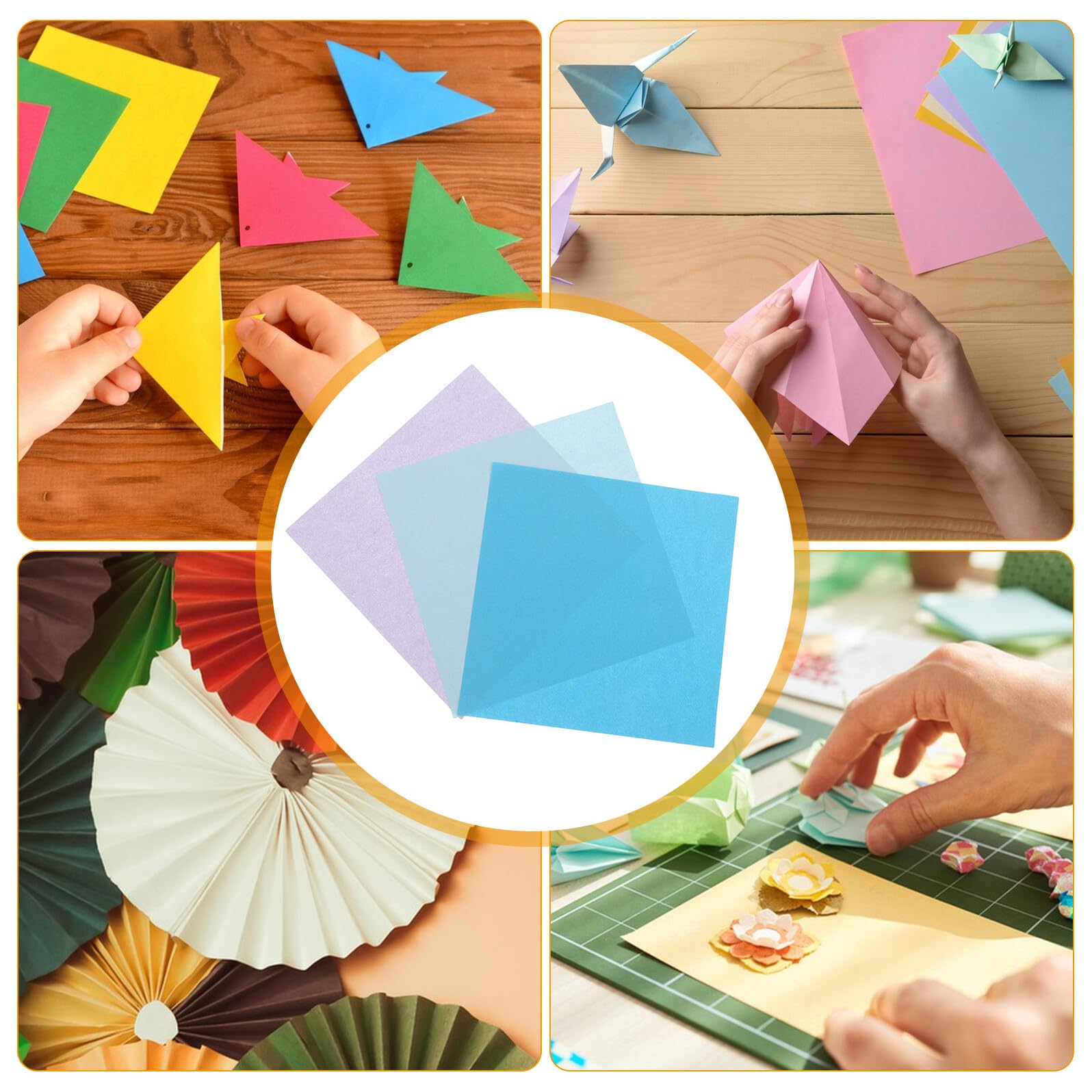 Farbiges Origami Papier für Kinder 600 Stück 15cm Quadratisch