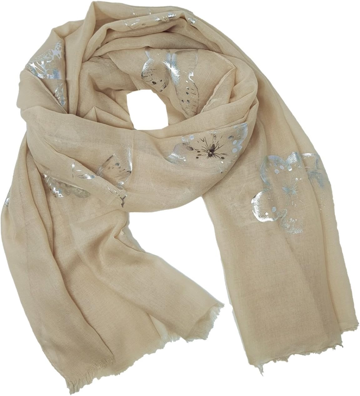 World of Shawls New Ladies Womens Glitter Foil Sparkle Print Scarf Scarves