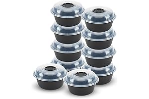 GoodCook Microwavable Soup Containers with Airtight Lids, 10-Pack (4-Cup Capacity)