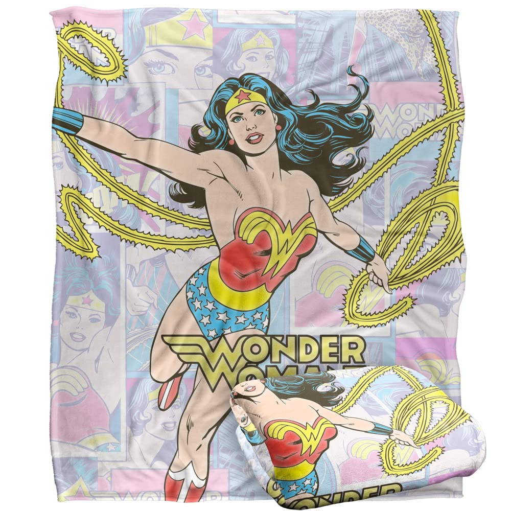 WONDER WOMAN Wonder Collage Silky Touch Super Soft Throw Blanket 152 x 127 cm