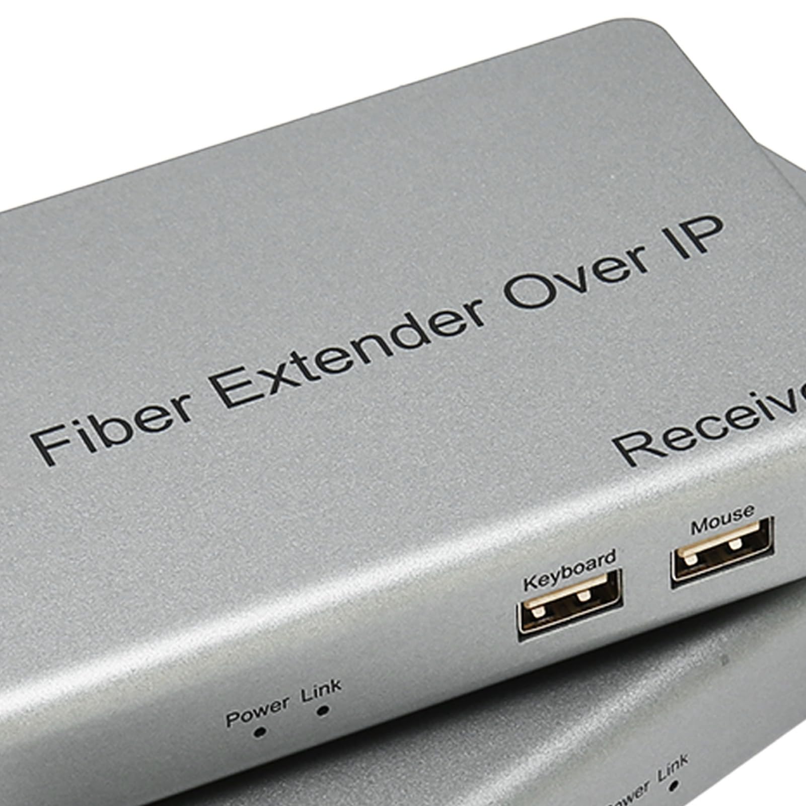 Extensor HDMI, Extensor HDMI sobre Cable de Fibra óptica 12.4 Millas 20 Km, Adaptador de Extensión HDMI 1080P para Jugadores Consolas de Juegos PC a Monitores Pantallas TV (Enchufe de la UE)