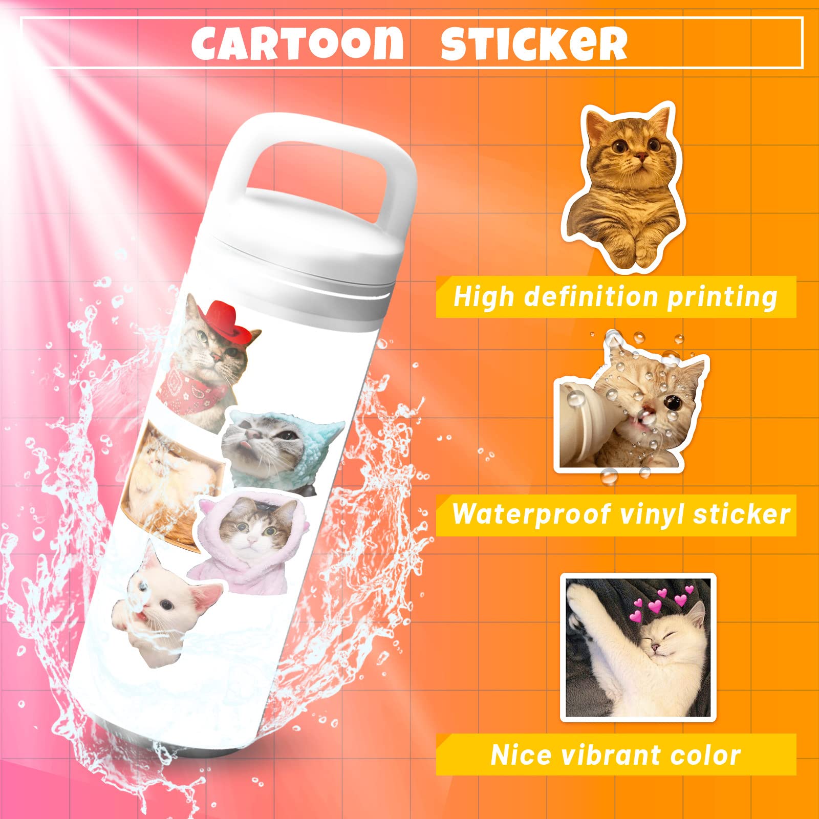 Funny Cat Stickers Set - Image 3