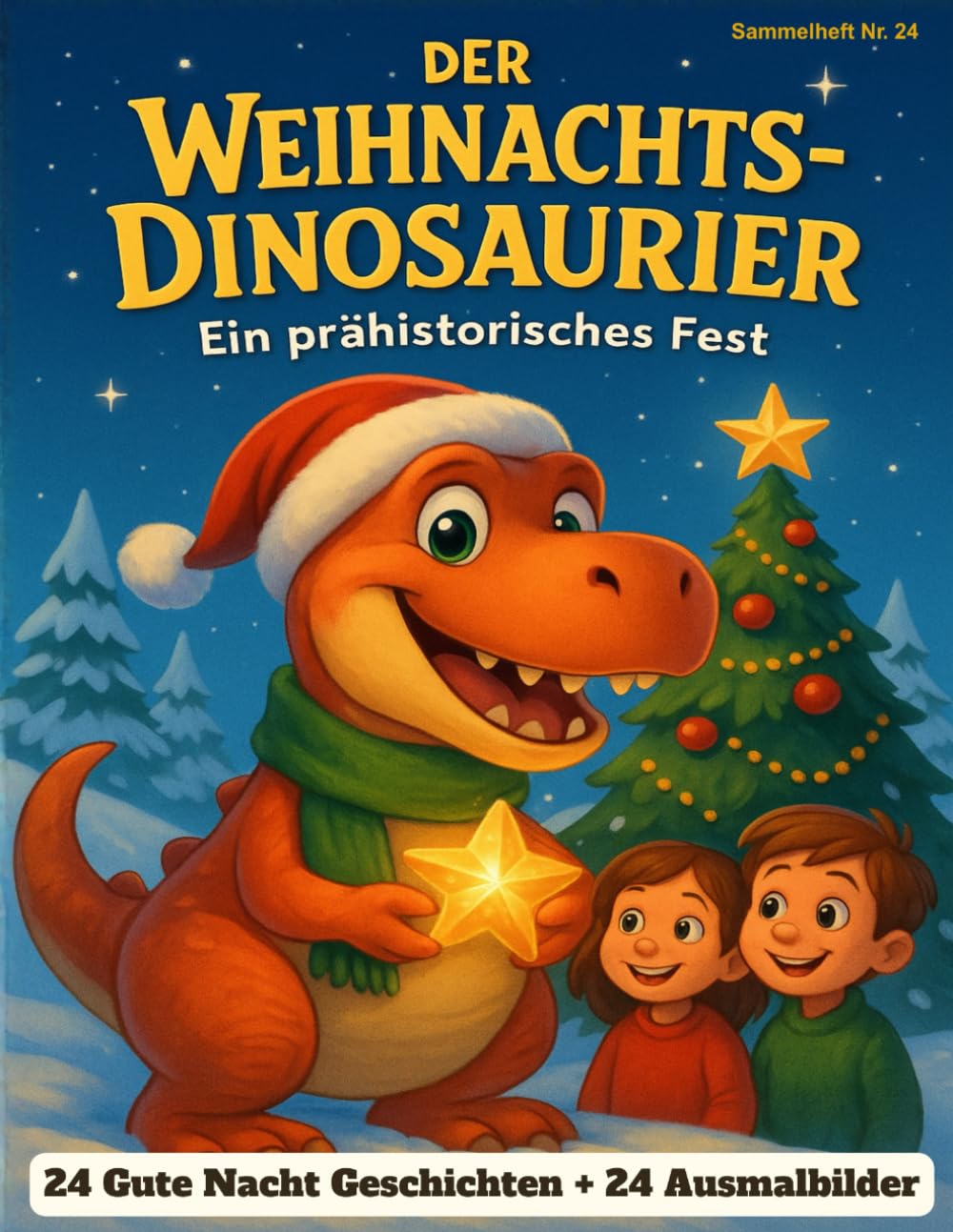 Der Weihnachts-Dinosaurier: Ein herzerwärmendes Weihnachtsbuch für Kinder mit 24 winterlichen Geschichten und 24 liebevollen Ausmalbildern – zum Vorlesen, Träumen und Staunen.