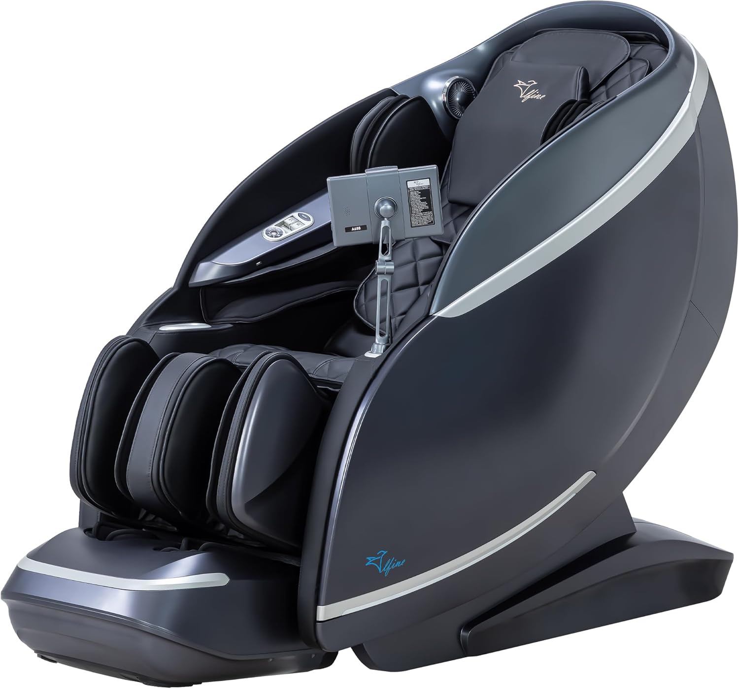 Alfine A688 Heaven Duet Massage Chair-4D & 3D Dual-Mechanism Zero Gravity Recliner with Yoga Stretch and Electric Automatic Footrest Extension-Full Body Relaxation (Black)