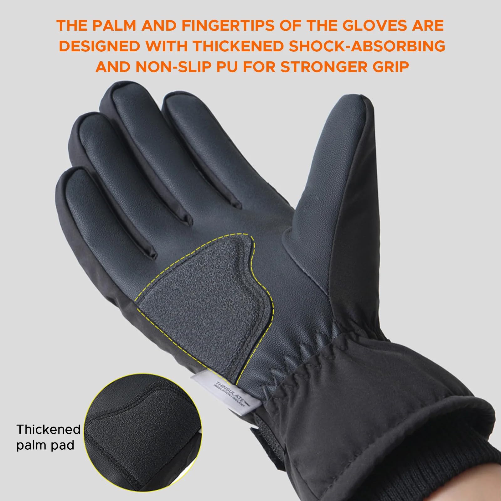 Guantes Invierno Impermeable Pantalla Táctil para Frio Ciclismo Running Esqui Snowboard Moto Calefactables