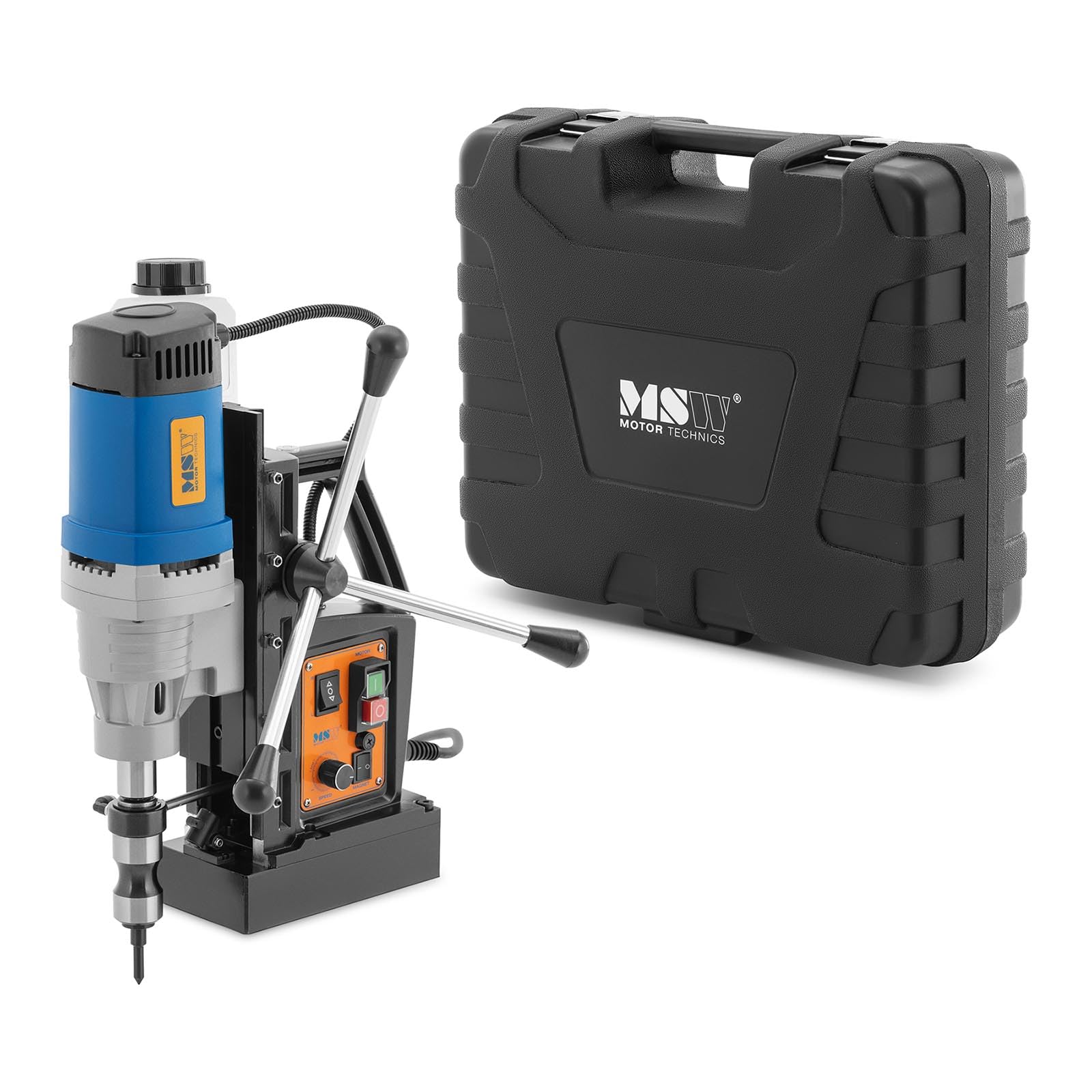MSW MSW-MD32 LASER PRO - Trapano magnetico 1300 W, 475 giri/min, codolo Weldon, 19 mm, trapano a nucleo magnetico