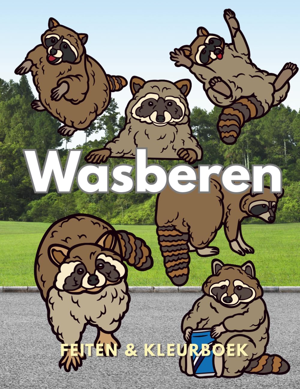 Wasberen: Feiten & Kleurboek: Activiteitenboek voor kinderen van 2 tot 16 jaar (Dierenfeiten & Kleuren)