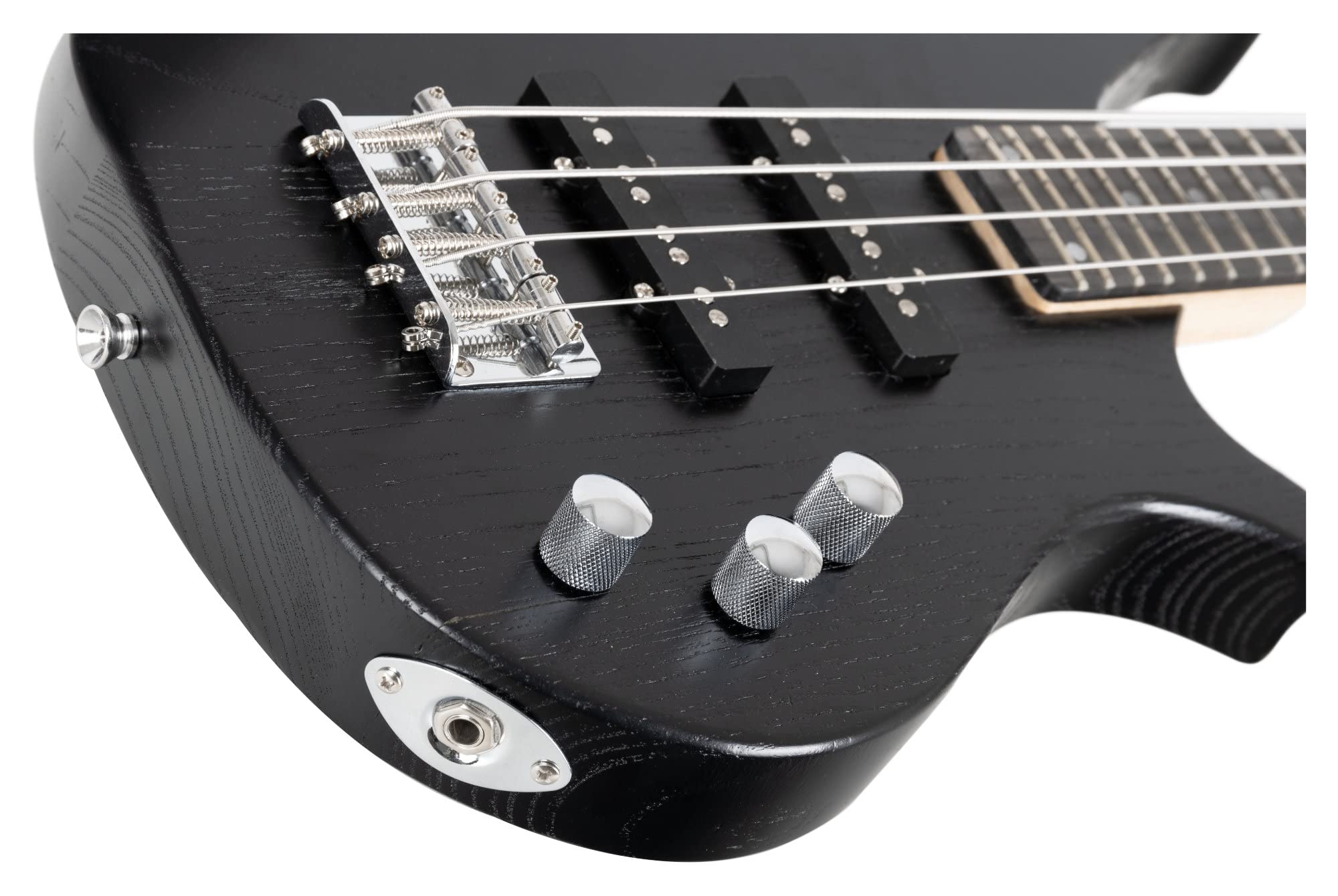 Rocktile TB-4 MBK Traveler E-Bass - 4-saitiger E-Bass im Reiseformat - Body: Erle, Hals: Ahorn - Griffbrett: Technical Ebony - 2 Single Coil-Tonabnehmer - Matte Black