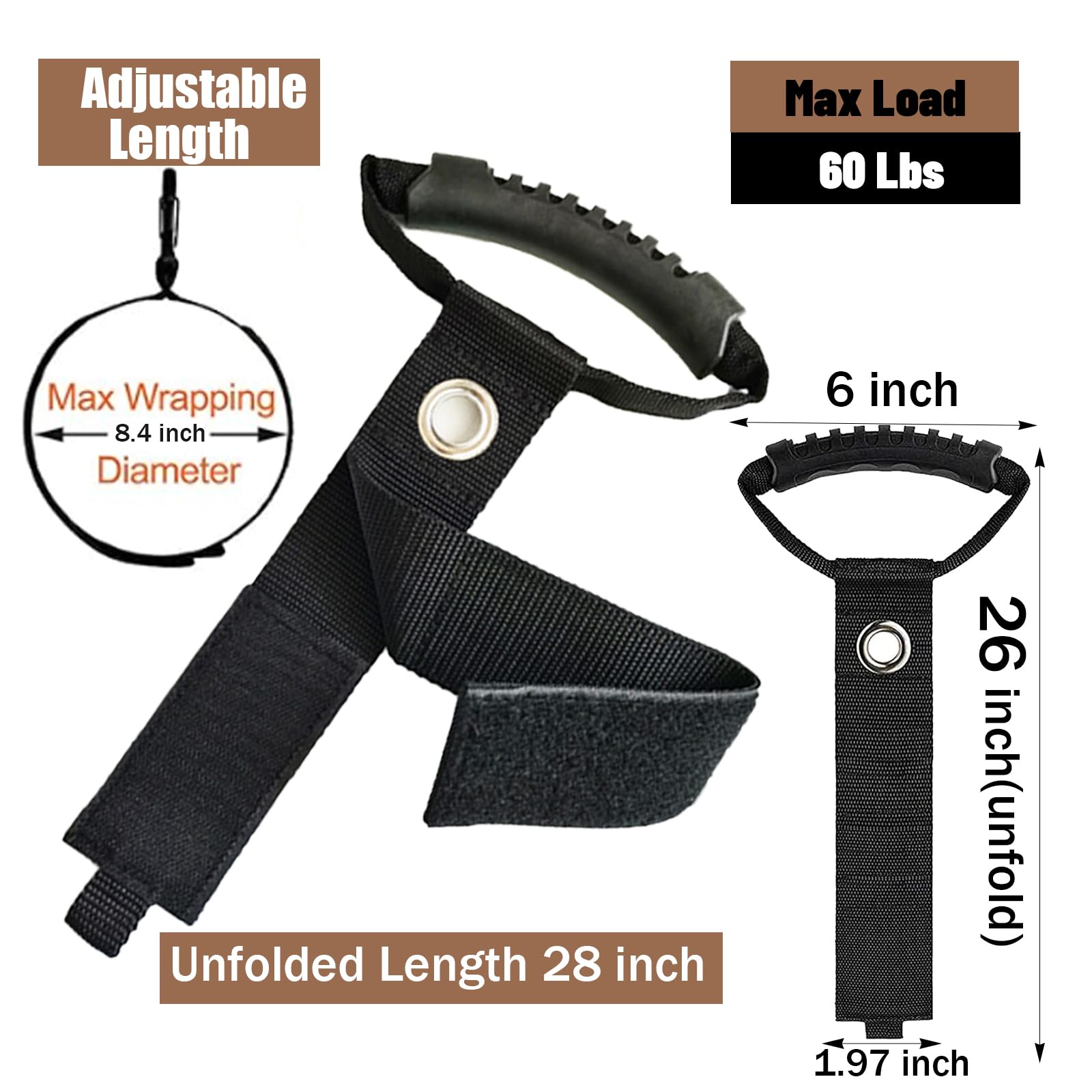 Extension Cord Holder Organizer, Swingers 3 Pack Garden Hose Storage Straps with Triangle Buckle, Water Hose Storage Straps,Cable Straps with Handle for Pool Hoses, Garden Hoses, Cords, Cables (3)