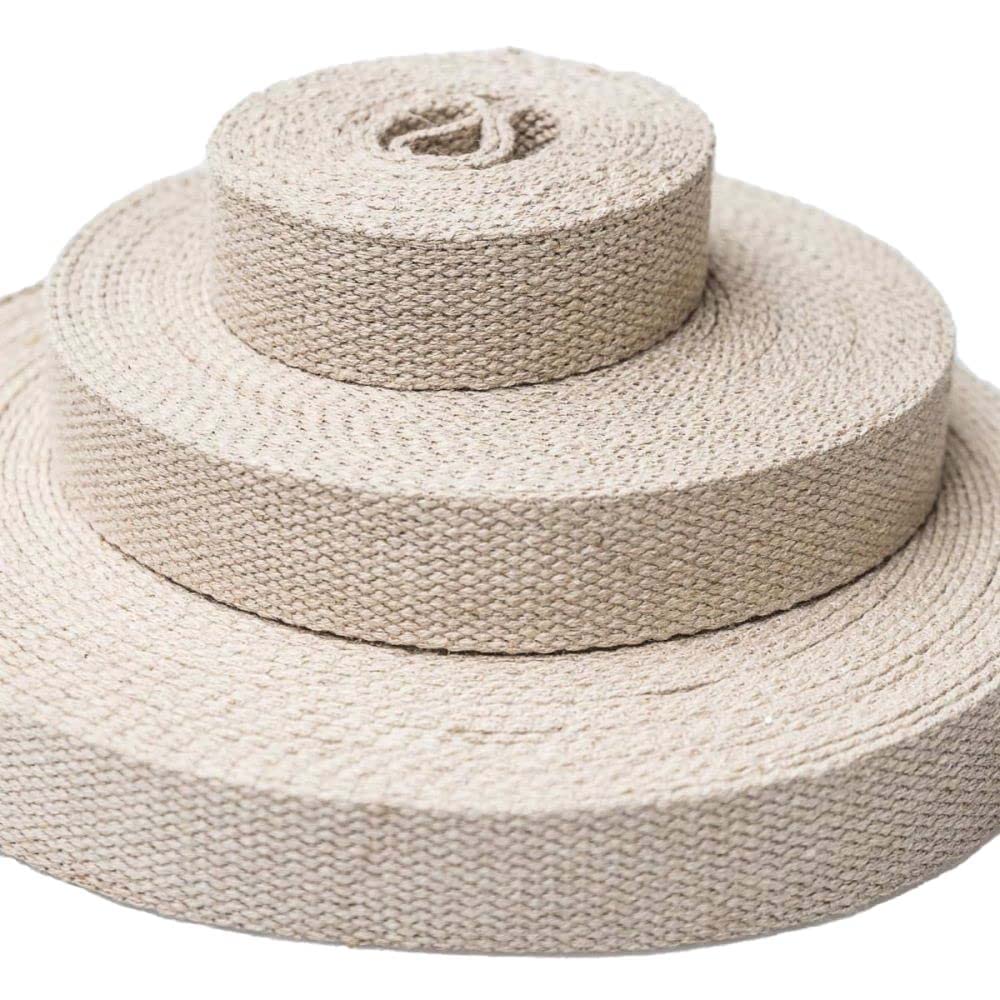Hempiness Organic Hemp Webbing | Strong Durable Natural Textiles for Upholstery, Bag Straps, Belts, Tie Downs (1inch/2.5cm)