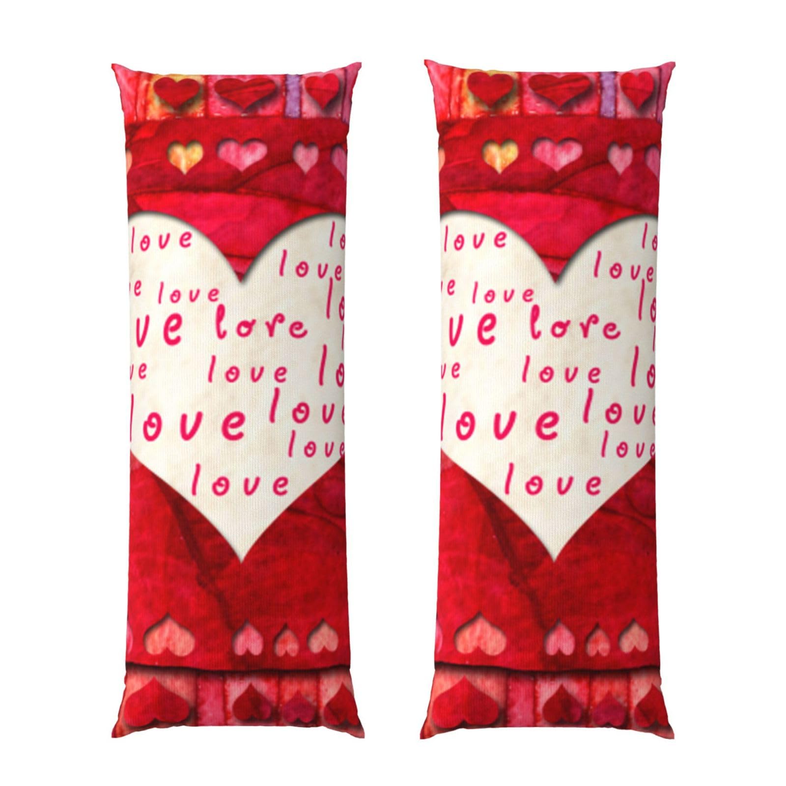 Taie d'oreiller décorative cœurs rouges pour chambre romantique et cocooning