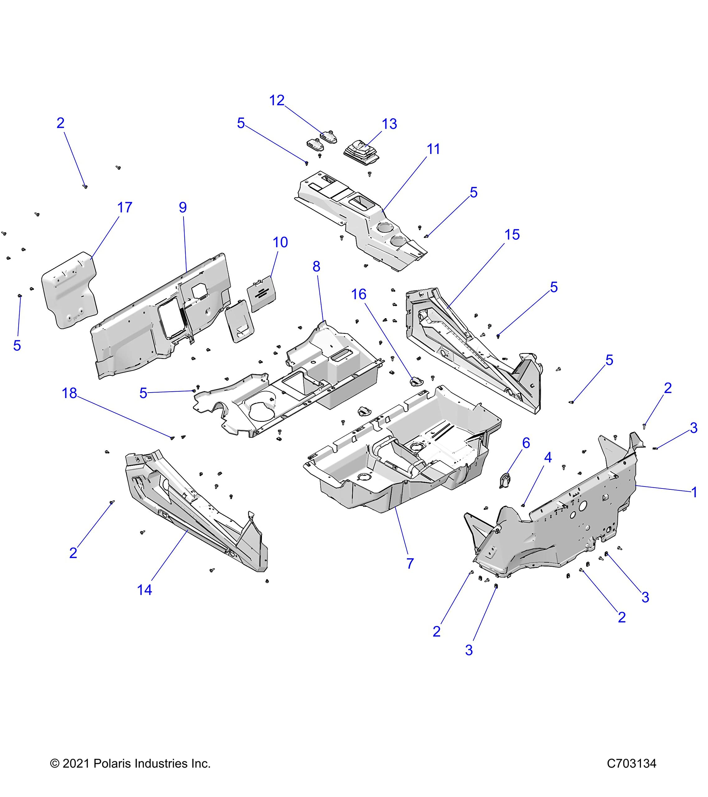 Amazon.com: Polaris RZR Main Floor Assembly, Gloss Black, Genuine