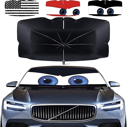 Parasol para parabrisas de automóvil, plegable, rotación de 360, flexible, bloquea el calor, parasol para parabrisas de automóvil, SUV, mantiene el
