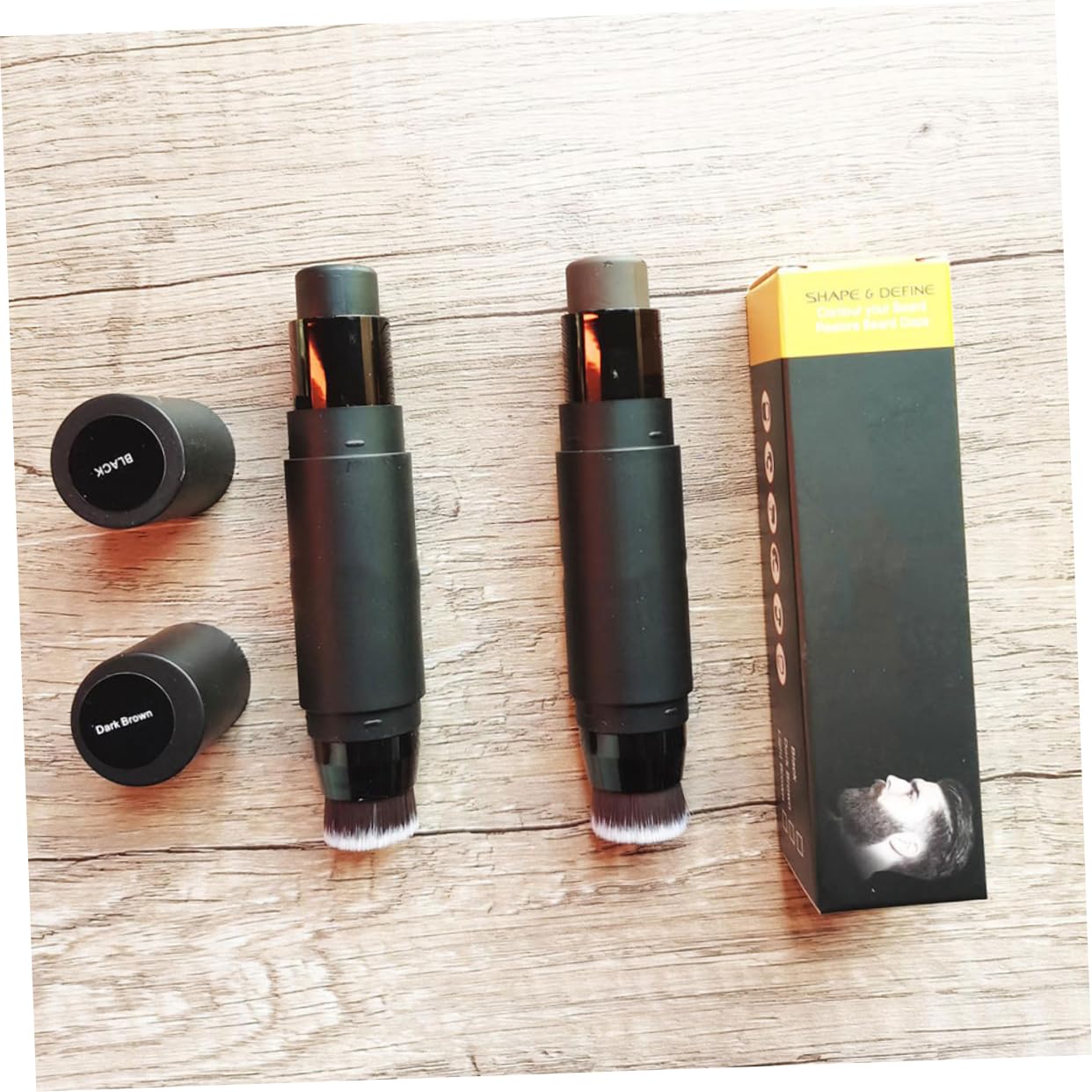 Healeved 4piezas Rellenador De Barba Para Hombres De Densidad De Barba Herramienta De Moldeo o Gruesas Para Uso Profesional y Casa