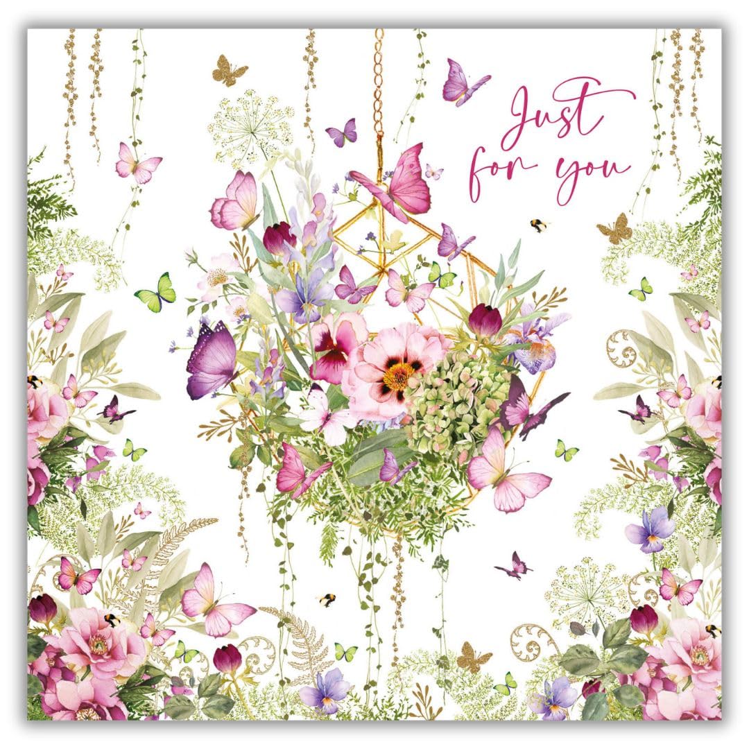 Nigel Quiney Biglietto Di Compleanno Per Nipote | Design Farfalla Floreale | Con Busta 127x180 Mm - 4
