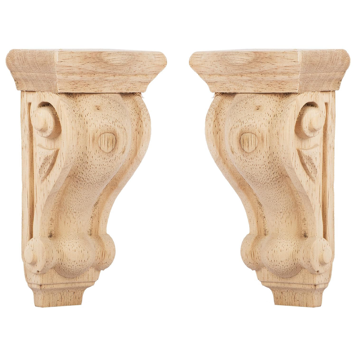 TCHOSUZ 5 inch-W 3 inch-D 10 inch-H Wood Carved Corbels