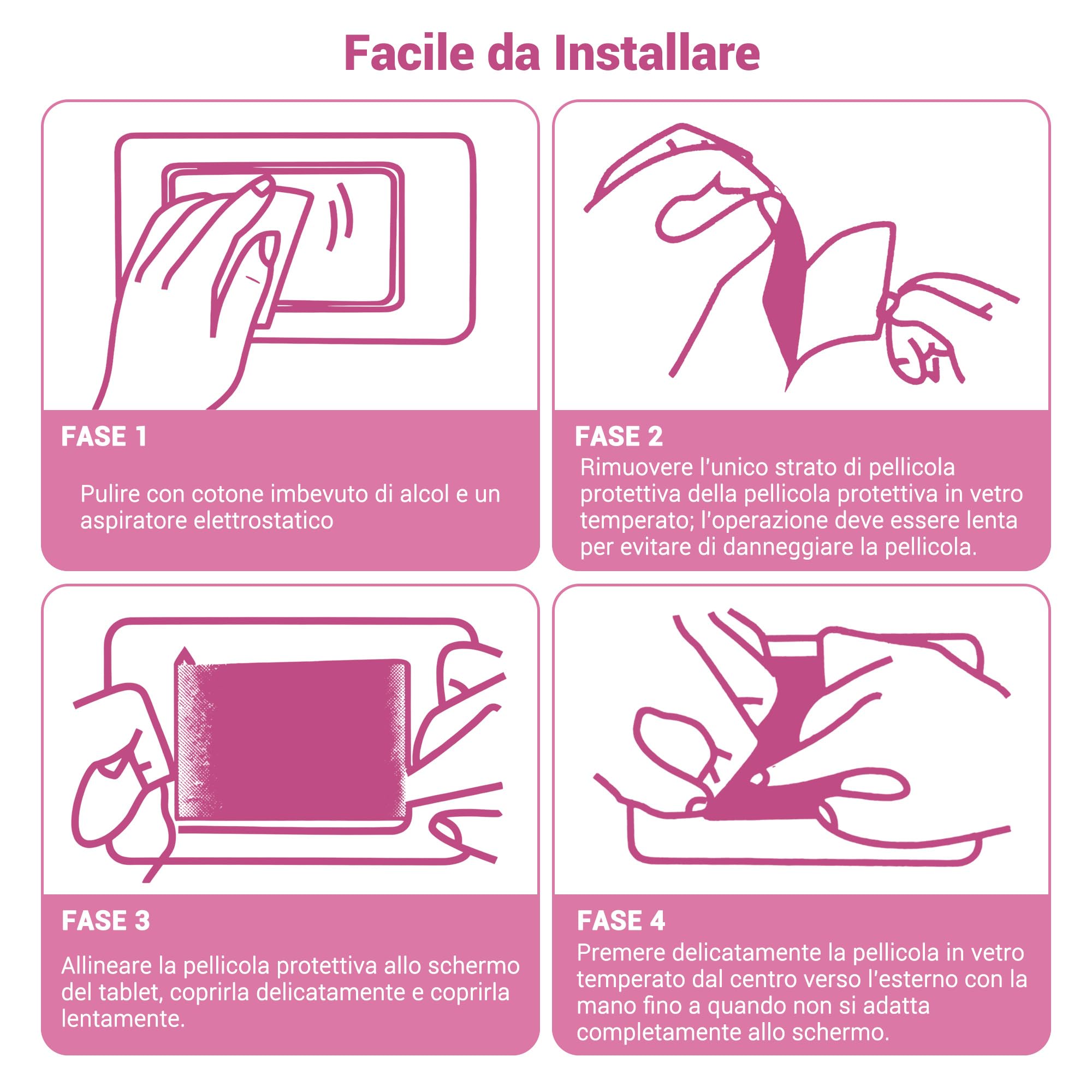 Pellicola Protettiva in Vetro Temperato 9H per Samsung Galaxy Tab S10 Lite / S10 FE / S9 FE 10,9 Pollici, Anti Graffio