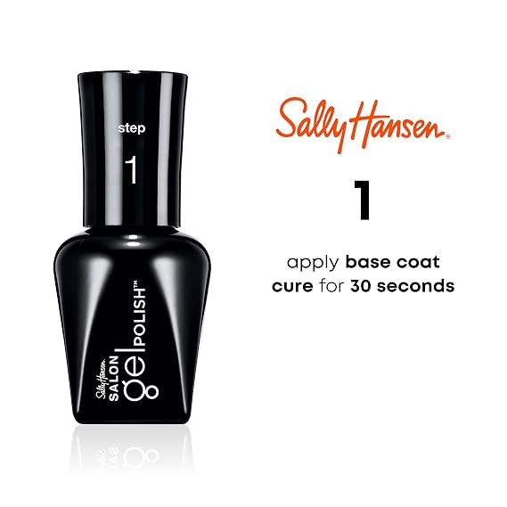 Sally Hansen Salon Gel PolishTM, Gel Base Coat, Chip Resistant, Shiny Finish, LED Lamp Required